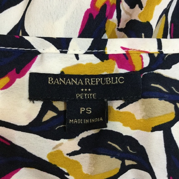 Banana Republic Leaf Print Peplum Top - Picture 2 of 6